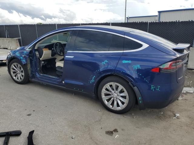 5YJXCBE28KF151653 - 2019 TESLA MODEL X ლურჯი ფოტო 2