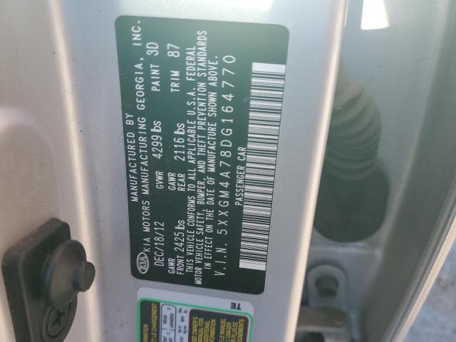 5XXGM4A78DG164770 - 2013 KIA OPTIMA LX 银色 照片 12