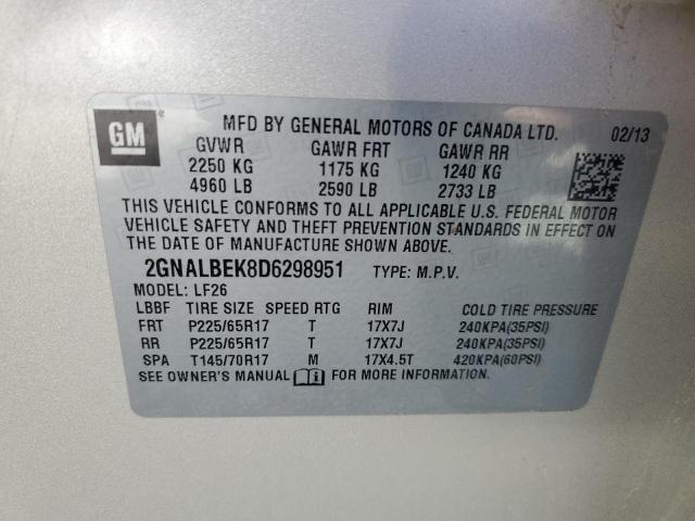 2GNALBEK8D6298951 - 2013 CHEVROLET EQUINOX LS 米色 照片 13