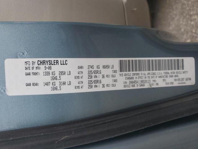 2A8HR54119R529123 - 2009 CHRYSLER TOWN & COU TOURING ლურჯი ფოტო 13