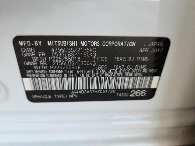 JA4AD3A37HZ051726 - 2017 MITSUBISHI OUTLANDER SE Ağ foto 13