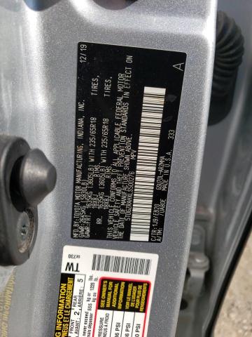 5TDGZRAHXLS500276 - 2020 TOYOTA HIGHLANDER XLE SILVER photo 13