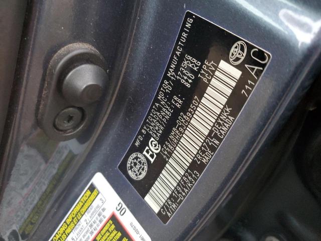 2T1BURHE9JC993507 - 2018 TOYOTA COROLLA L CHARCOAL photo 13