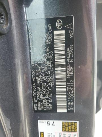 JTDKB20UX73272906 - 2007 TOYOTA PRIUS GRAY photo 12