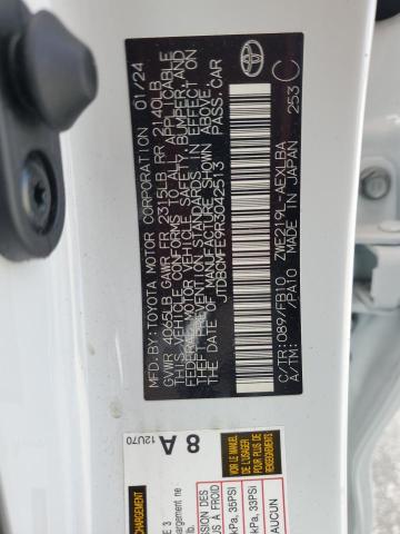 JTDBCMFE9R3042513 - 2024 TOYOTA COROLLA LE WHITE photo 12
