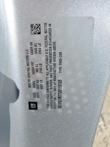 1G1FG1R77J0110128 - 2018 CHEVROLET CAMARO SS Күміс фото 13