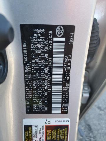 4T1BF1FK3EU338431 - 2014 TOYOTA CAMRY L SILVER photo 12