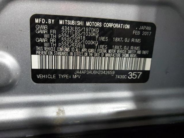 JA4AP3AU6HZ042659 - 2017 MITSUBISHI OUTLANDER ES SILVER photo 14
