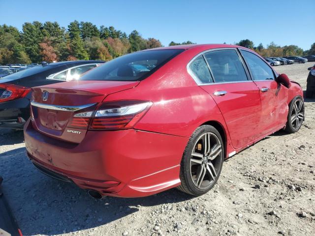 1HGCR2F54GA207191 - 2016 HONDA ACCORD SPORT RED photo 3