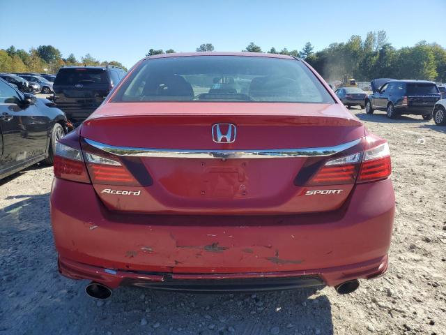 1HGCR2F54GA207191 - 2016 HONDA ACCORD SPORT RED photo 6