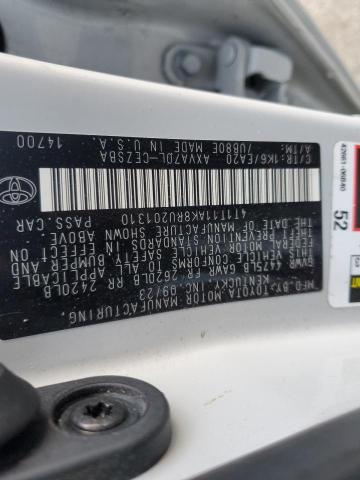 4T1T11AK8RU201310 - 2024 TOYOTA CAMRY SE NIGHT SHADE WHITE photo 12