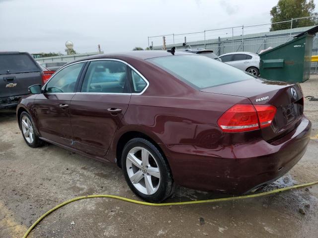 1VWBP7A34DC076070 - 2013 VOLKSWAGEN PASSAT SE Granate foto 2