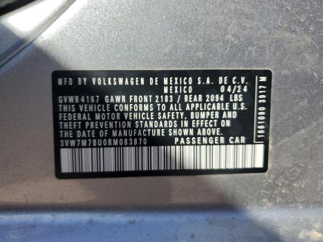 3VW7M7BU0RM083870 - 2024 VOLKSWAGEN JETTA SE SILVER photo 12