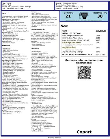 WAUC4CF52JA075944 - 2018 AUDI S5 PRESTIGE RED photo 10