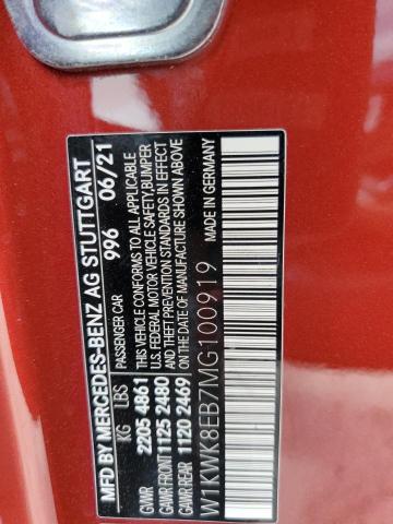 W1KWK8EB7MG100919 - 2021 MERCEDES-BENZ C 300 4MATIC BURGUNDY photo 12