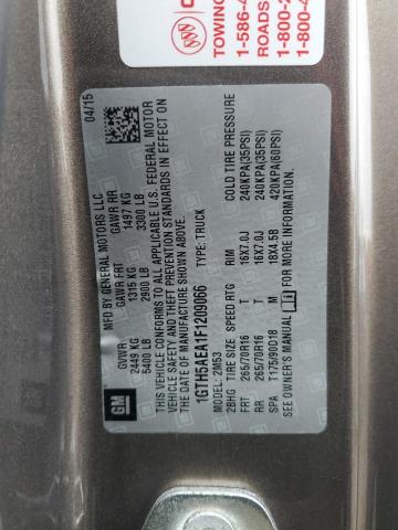 1GTH5AEA1F1209066 - 2015 GMC CANYON BROWN photo 12