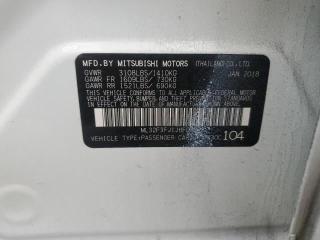ML32F3FJ1JHF09578 - 2018 MITSUBISHI MIRAGE G4 ES 白色 照片 12