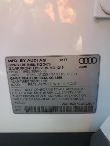 WA1BNAFY2J2103501 - 2018 AUDI Q5 PREMIUM PLUS WHITE photo 14