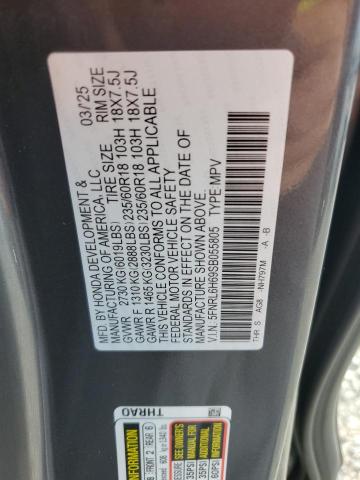 5FNRL6H69SB055805 - 2025 HONDA ODYSSEY EXL GRAY photo 14