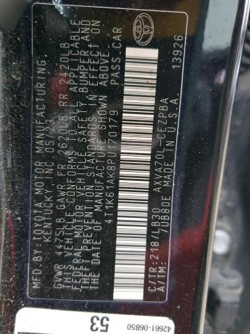 4T1K61AK8PU170179 - 2023 TOYOTA CAMRY XSE BLACK photo 13