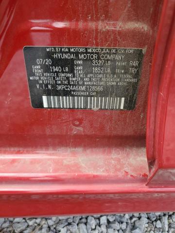 3KPC24A6XME128566 - 2021 HYUNDAI ACCENT SE RED photo 12