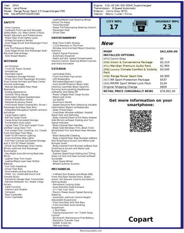 SALWR2WF1EA351582 - 2014 LAND ROVER RANGE ROVE HSE SILVER photo 10