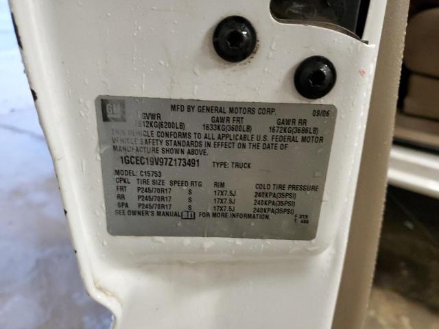 1GCEC19V97Z173491 - 2007 CHEVROLET SILVERADO C1500 CLASSIC Ağ foto 12