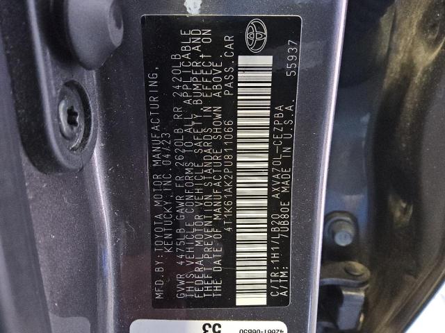 4T1K61AK2PU811066 - 2023 TOYOTA CAMRY XSE GRAY photo 12