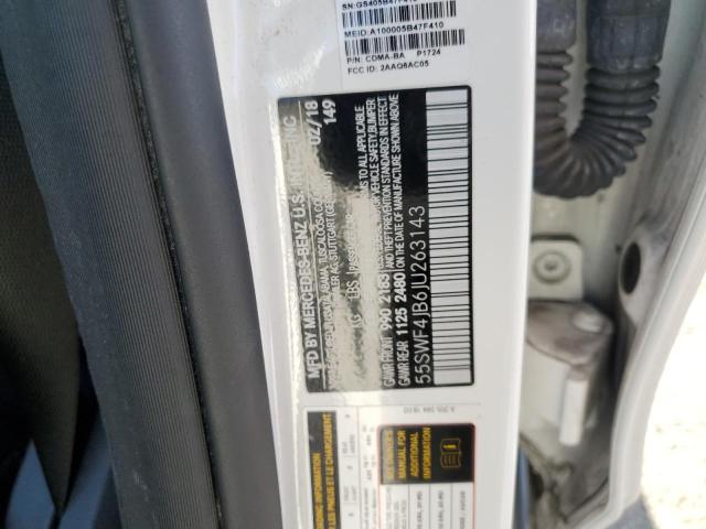 55SWF4JB6JU263143 - 2018 MERCEDES-BENZ C 300 WHITE photo 12