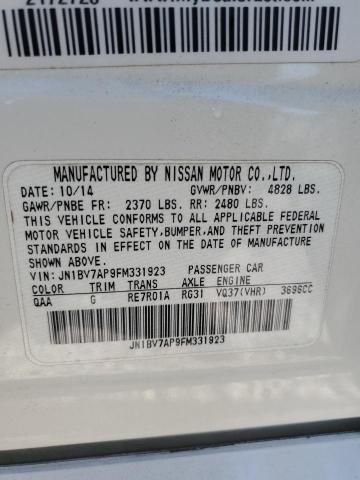 JN1BV7AP9FM331923 - 2015 INFINITI Q50 BASE WHITE photo 12