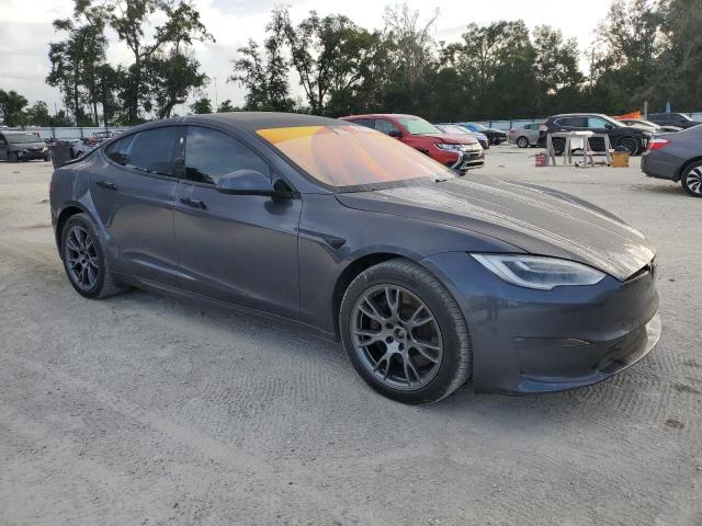 5YJSA1E62NF468118 - 2022 TESLA MODEL S رمادي صورة 4