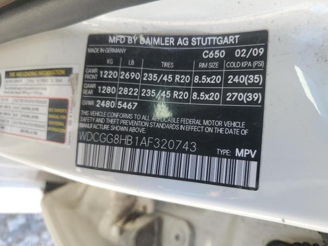 WDCGG8HB1AF320743 - 2010 MERCEDES-BENZ GLK 350 4MATIC WHITE photo 13