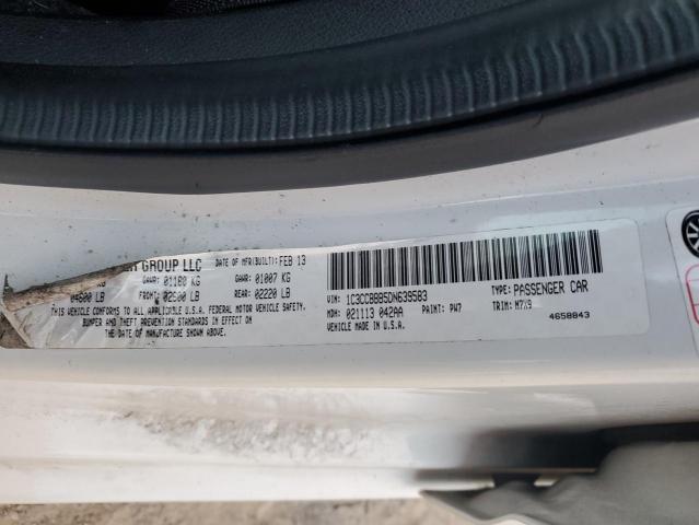 1C3CCBBB5DN639583 - 2013 CHRYSLER 200 TOURING WHITE photo 12