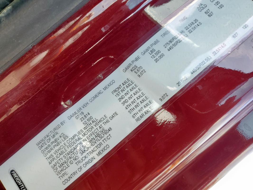 3AKJHHDV1LSLF6048 - 2020 FREIGHTLINER CASCADIA MAROON photo 10