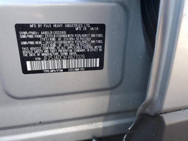 JF2SJADCXFH827029 - 2015 SUBARU FORESTER 2.5I PREMIUM 银色 照片 14