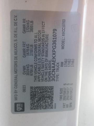 3GCNAAEKXPG361079 - 2023 CHEVROLET SILVERADO C1500 თეთრი ფოტო 12