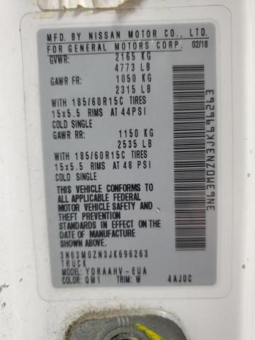 3N63M0ZN3JK696263 - 2018 CHEVROLET CITY EXPRESS LT Beyaz fotoğraf 14