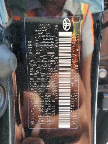 5YFB4MDE4SP335359 - 2025 TOYOTA COROLLA LE 黑色 照片 12