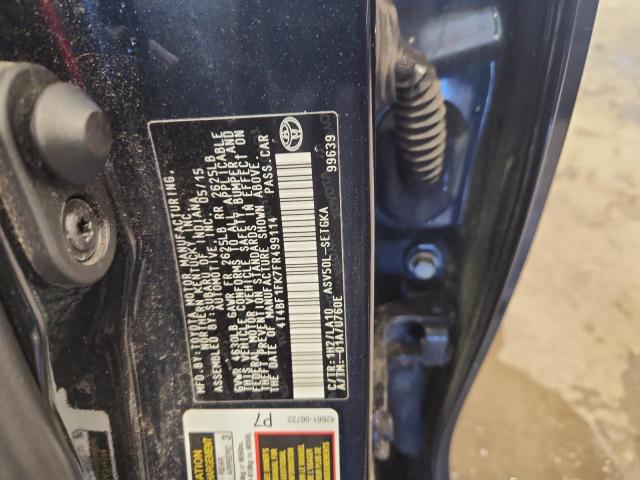 4T4BF1FK7FR499114 - 2015 TOYOTA CAMRY LE BLUE photo 12