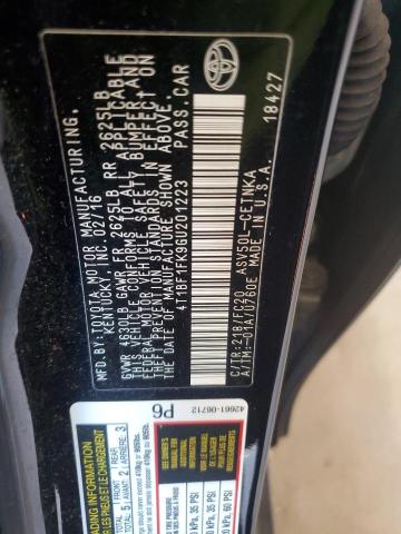 4T1BF1FK9GU201223 - 2016 TOYOTA CAMRY LE BLACK photo 12