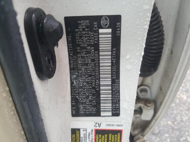 4T1BK3DB6BU400569 - 2011 TOYOTA AVALON BASE Белый фото 12