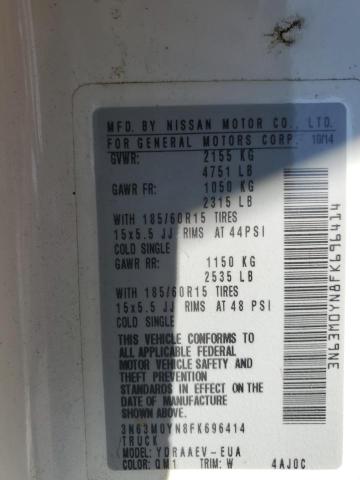 3N63M0YN8FK696414 - 2015 CHEVROLET CITY EXPRESS LS WHITE photo 13