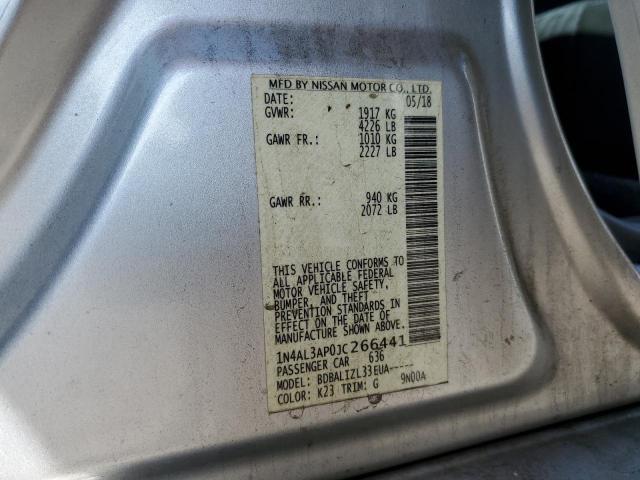 1N4AL3AP0JC266441 - 2018 NISSAN ALTIMA 2.5 Ақ фото 13