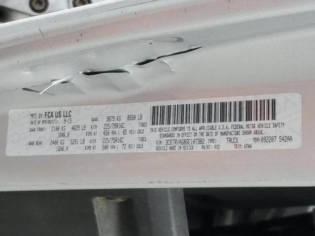 3C6TRVAG8GE107382 - 2016 RAM PROMASTER 1500 STANDARD Белый фото 13