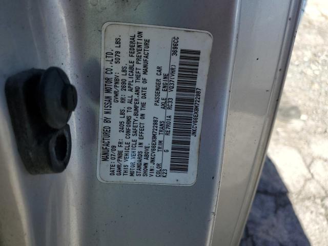 JNKCV66EX9M722987 - 2009 INFINITI G37 BASE SILVER photo 12