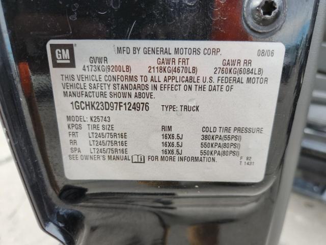 1GCHK23D97F124976 - 2007 CHEVROLET SILVERADO K2500 HEAVY DUTY BLACK photo 13