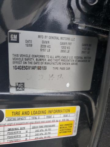 1G4GE5GV1AF183109 - 2010 BUICK LACROSSE CXS Qara foto 12