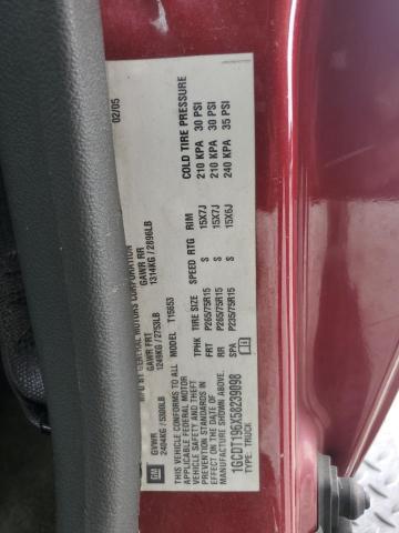 1GCDT196X58239098 - 2005 CHEVROLET COLORADO RED photo 12