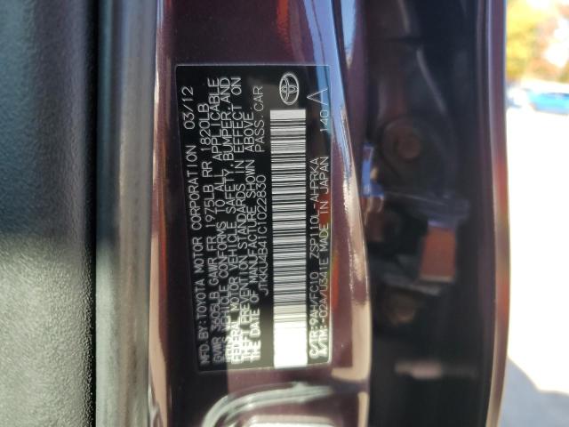 JTKKU4B41C1022830 - 2012 TOYOTA SCION XD PURPLE photo 13