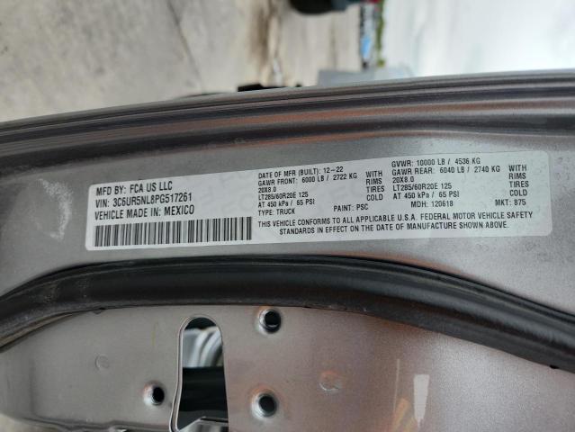 3C6UR5NL8PG517261 - 2023 RAM 2500 LARAMIE ნაცრისფერი ფოტო 13